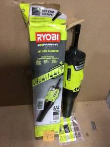 lot 43 image: Expand-It 140 MPH 475 CFM Universal Axial Blower Attachment by RYOBI in good condition