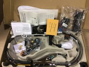 lot 44 image: Addison Single-Handle Pull-Down Sprayer Kitchen Faucet with Touch2O Technology and MagnaTite Docking in Chrome by Delta in good condition