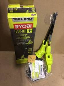 lot 46 image: 18-Volt ONE Lithium-Ion Cordless String Trimmer (Tool-Only) by RYOBI in good condition