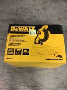 lot 105 image: 15 Amp Corded 10 in. Compound Single Bevel Miter Saw by DEWALT in good conditions