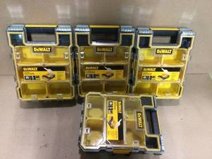 Lot of 6-Compartments Small Parts Organizer by DEWALT in good condition