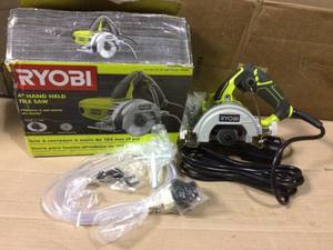 4 in. Tile Saw by RYOBI open box customer return in good condition see pictures