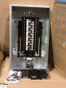 BR 100 Amp 40-Circuit Main Breaker Indoor Plug On Neutral Load Center Contractor Kit ((2) BR120 and (1) BR230) by Eaton open box customer return in good condition see pictures