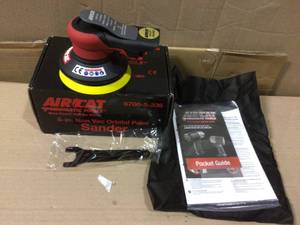 Composite 5 in. Orbital Palm Sander 316 in. Orbit by AIRCAT open box customer return in good condition see pictures