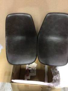 Dorian GreyCopper Leather Dining Chair (Set of 2) by Safavieh open box customer return in good condition see pictures
