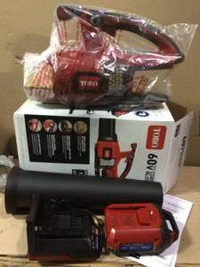 115 MPH 605 CFM 60-Volt Max Lithium-Ion Brushless Cordless Leaf Blower - 2.5 Ah Battery and Charger Included by Toro open box customer return in good condition see pictures