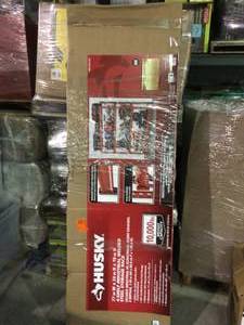 Husky Red 4-Tier Heavy Duty Industrial Welded Steel Garage Shelving Unit (77 in. W x 78 in. H x 24 in. D) not used