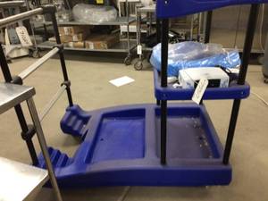 lot 19 image: Allen Medical SystemsALLEN  HILL ROM A-71600 Heavy Duty Advance Accessory Cart - Excellent Condition  Great For Moving Large & Small Items At Once