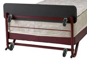 lot 46 image: MSRP $1400 Sico Mobile Sleeper Economy Bed - Perfect For The Cabin Or Basement... Hey Even The Garage or Mancave - Stowaway Mattress On Wheels Great Condition