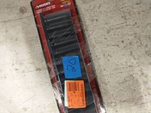 lot 20 image: HUSKY 12 in. Drive Deep SAE Impact Socket Set (11-Piece)
