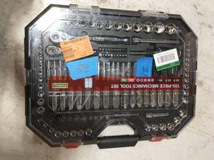 lot 25 image: HUSKY Clear Case Mechanics Tool Set (135-Piece)