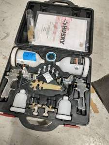 lot 29 image: HUSKY HVLP and Standard Gravity Feed Spray Gun Kit