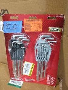 lot 53 image: HUSKY SAEMatric non slip hex key set 18-pieces