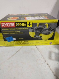 lot 71 image: Ryobi 18-Volt ONE 3 Gal. Project WetDry Vacuum with Accessory Storage (Tool-Only)