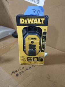 lot 38 image: DEWALT 140-Watt Power Inverter with Dual USB Ports