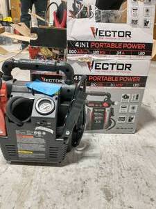 lot 56 image: VECTOR 800 Peak Amp Jump Starter with 120 PSI Compressor