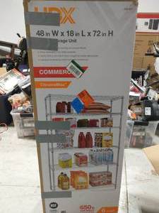 lot 89 image: 5 SHELF STORAGE UNIT 48IN WX 18IN LX 72IN H