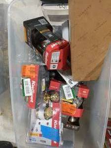 lot 102 image: BOX OF ASSORTED HARDWARE