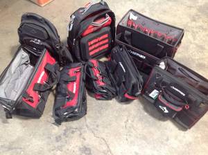 LOT OF HUSKY TOOL BAGS assorted styles and conditions see pictures