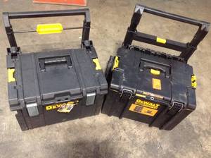LOT OF 2 DEWALT Toughbuilt Rolling Tool Boxes  SEE PICS