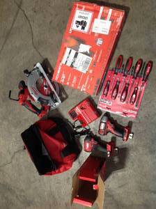 Lot with assorted Milwaukee Tools various types and conditions see pictures