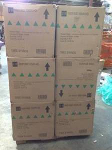 Pallet of  8 Cases DECORATIVE RED TREE STAND not used