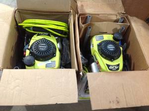 LOT OF 2 RYOBI PRESSURE WASHER ALL CUSTOMER RETURNS SEE PICS