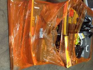 Pallet of Ryobi Chainsaws various sizes and conditions see pictures