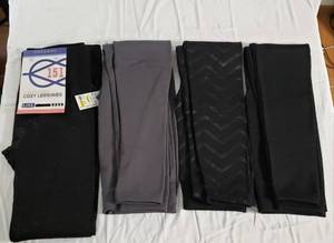 4 pair fleece lined leggings sz LXL