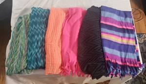 Variety of 6 fleece & infinity scarves