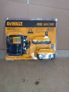 20-Volt MAX XR Lithium-Ion Starter Kit with (1) 6.0Ah Battery, (1) 4.0Ah Battery, Charger and Kit Bag by DEWALT- not used