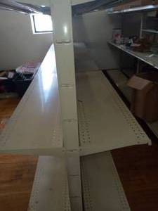Mixed lot of gondola shelving