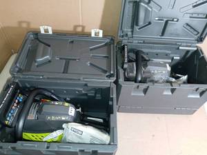 18 in. 38cc 2-Cycle Gas Chainsaw with Heavy Duty Case by RYOBI- set of 2- 1 used & 1 new