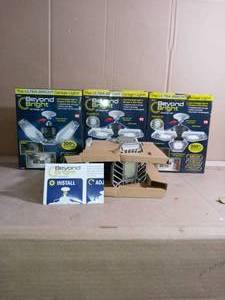 3500 Lumens 11.5 in. Single Pole Occupancy LED Flush Mount Garage Light by BEYOND BRIGHT-open box not used- set of 3