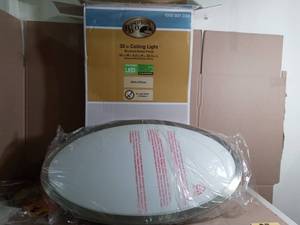 Brushed Nickel LED Oval Flush Mount by Hampton Bay - open box not used
