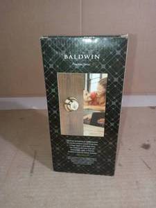 Prestige Polished Brass Single Cylinder Round Deadbolt by Baldwin- open box not used