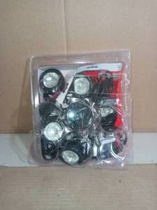 6-Light Xenon Black Under Cabinet Puck Light Kit by Hampton Bay- open box