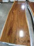 lot 1A image: Large Solid Wood Live Edge Walnut ConferenceDining Table (192602362) With Metal V2 Bases (MV2BD). Approximate Dimensions are 192 x 60 x 2 12 - SEE NOTE - LOW $3,500.00 RESERVE
