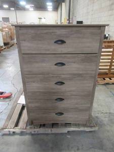 lot 200 image: Prepac Salt Spring 5-Drawer Drifted Gray Chest of Drawers DDC-3345