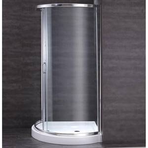 lot 102 image: OVE Decors 27 in. x 72 in. Semi-Frameless Corner Sliding Shower Door in Chrome Breeze 34GP