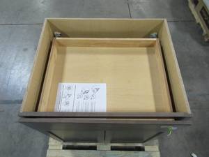 lot 310 image: Hampton Bay Shaker Assembled 30x34.5x24 in. Base Kitchen Cabinet with Ball-Bearing Drawer Glides in Brindle KB30-BDL