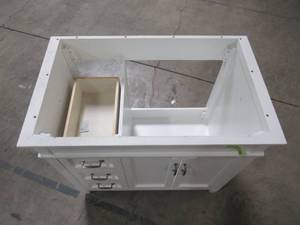 lot 323 image: Foremost Ashburn 36 in. W x 21.75 in. D Vanity Cabinet in White ASWA3621DL