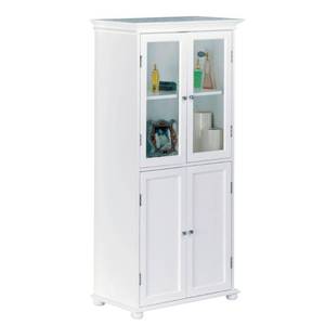 lot 324 image: Home Decorators Collection Hampton Harbor 25 in. W x 14 in. D x 52-12 in. H Linen Cabinet in White 2601200410