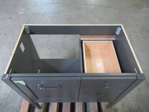 lot 332 image: Moen Hensley 36 in. W x 22 in. D Bath Vanity Cabinet Only in Shale Gray HY36-SY