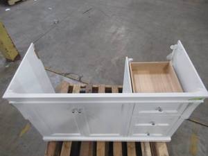 lot 348 image: Foremost Naples 48 in. W x 21-58 in. D x 34 in. H Vanity Cabinet Only in White NAWA4821D