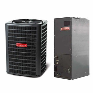 lot 10 image: Goodman 2 Ton 14 SEER Heat Pump Air Conditioner System, GSZ140241 - LOW $300.00 RESERVE