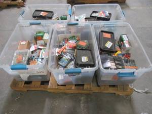 lot 218 image: WHOLESALE MIXED PALLET OF MISCELLANEOUS FASTENERS (Pallet can include, nails, screws, bolts, anchors, toggles and more)