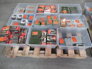 lot 220 image: WHOLESALE MIXED PALLET OF MISCELLANEOUS FASTENERS (Pallet can include, nails, screws, bolts, anchors, toggles and more)