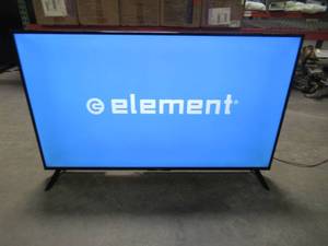 lot 62 image: Element 55 4K UHD 60Hz Smart Android TV with Google Assistant - Black (E4STA5517)