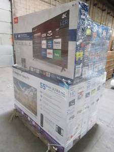 lot 22 image: UNTOUCHED Wholesale Pallet of 40, 43, 50 & 55 Smart Ultra HD TVs - $ 3,000.00 RETAIL VALUE
